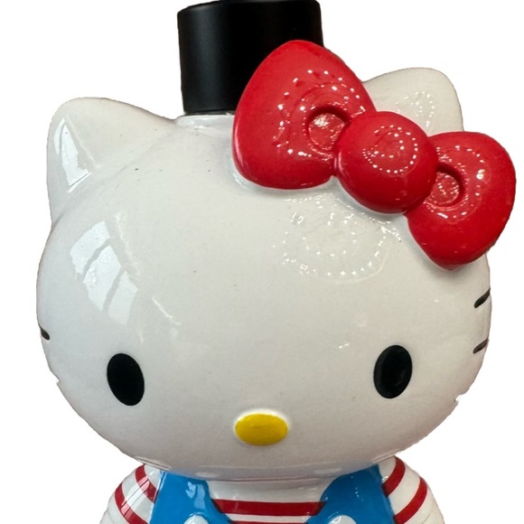 HELLO KITTY SOAP/LOTION DISPENSER BLUEJUMPER STRIPED SHIRT SPRING SUMMER - Picture 2 of 6